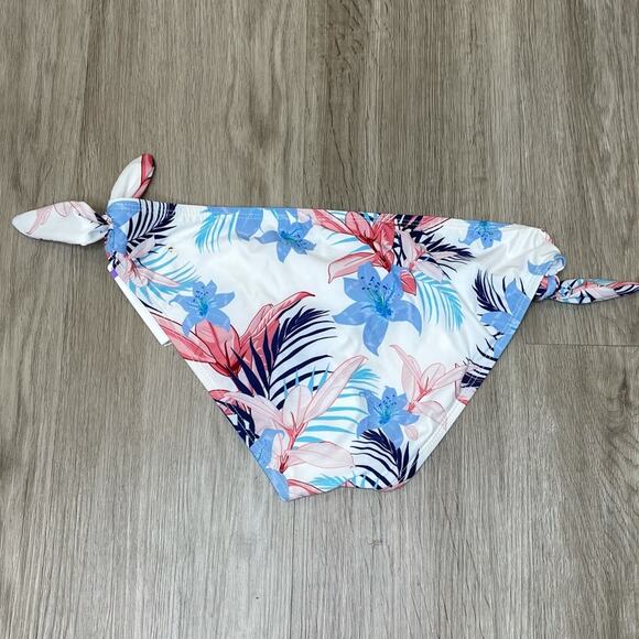 Splendid Women's Blue Multi Floral Pura Vida Side Tie Bikini Swim Bottoms sz M - Picture 6 of 6